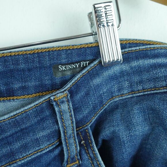 Judy Blue 3XL Jeans Skinny Fit Distressed Denim Plaid Contrast Grunge Western - Picture 3 of 11